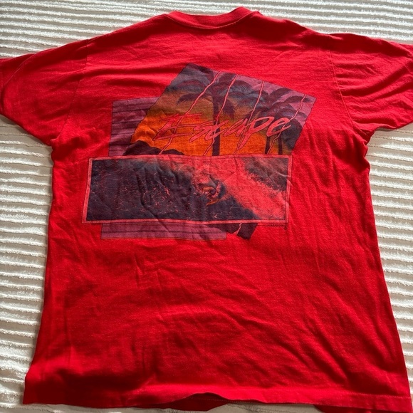 Vintage Sledmens Bert’s Surf  Shop Red T-Shirt Mens SzL(42-44) Single Stitch Y2K - Picture 1 of 10